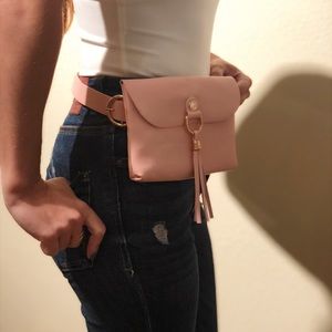 PINK BELTED PURSE